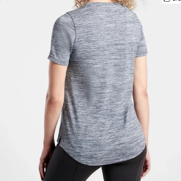 Athleta Breezy Heather scoop V neck - Picture 3 of 4